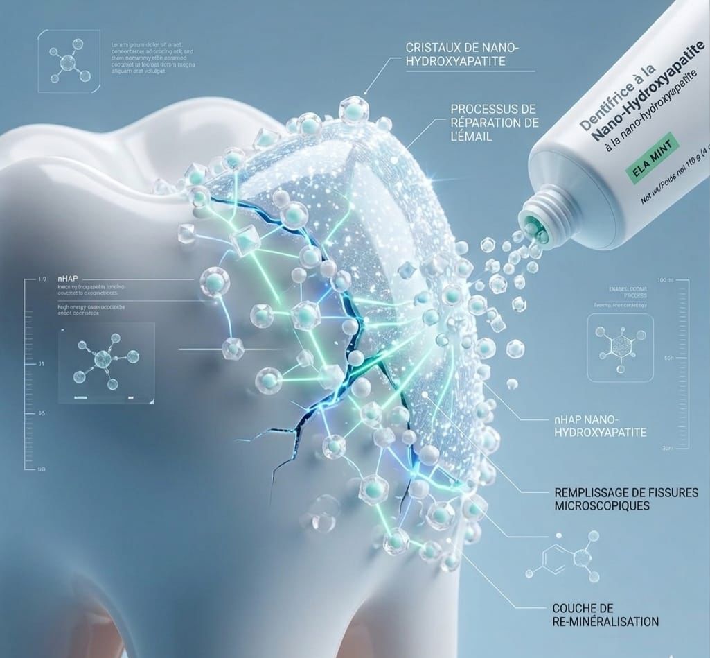 Dentifrice Reminéralisant à la Nano-Hydroxyapatite – Blancheur & Protection Intense – Image 3